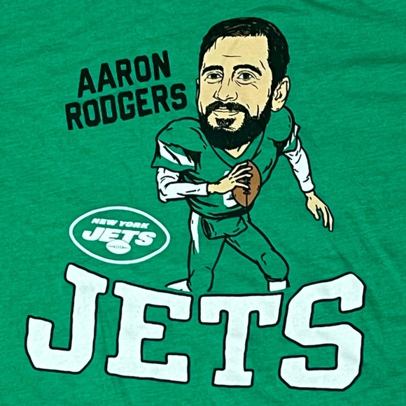 New York Jets Aaron Rodgers Caricature Cartoon NFL Football Homage Tshirt - Picture 3 of 5